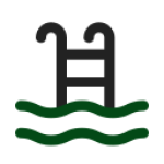 Piscina e área verde com clima de hotel fazenda